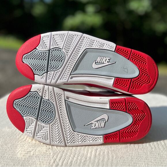 NEW Size 7Y Womens Size 8.5 Nike White & Red Air Flight 89 Big Kids Sneakers - Picture 8 of 8